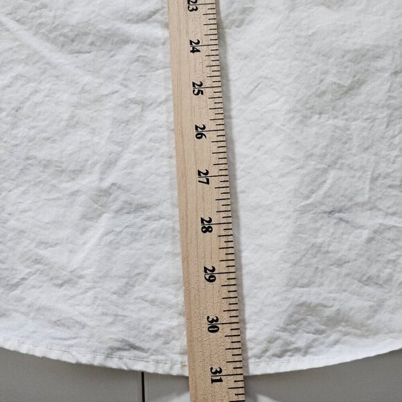 Red Label Hilfiger Denim Shirt Men L Cream Khaki LS Y2K Pearl Button Up Boho VTG - Picture 7 of 16